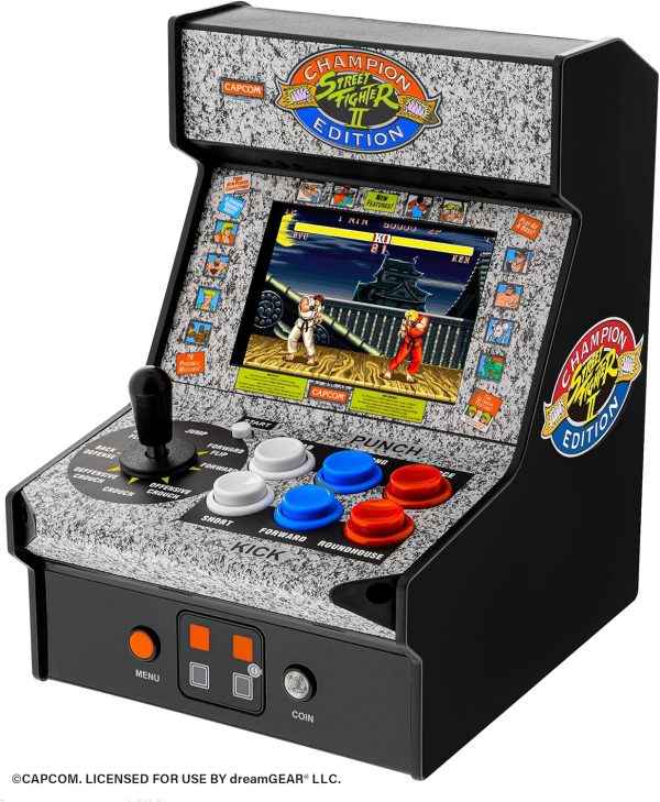 My Arcade Street Fighter 2 Champion Edition Micro Player-Fully Playable, Includes CO/VS Link for Multiplayer Action, 7.5 Inch Collectible, Full Color Display, Battery or Micro USB Powered - Image 2