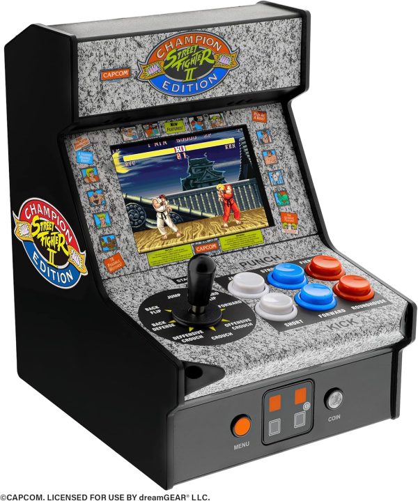 My Arcade Street Fighter 2 Champion Edition Micro Player-Fully Playable, Includes CO/VS Link for Multiplayer Action, 7.5 Inch Collectible, Full Color Display, Battery or Micro USB Powered - Image 3