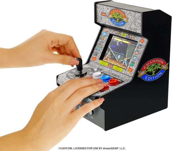 My Arcade Street Fighter 2 Champion Edition Micro Player-Fully Playable, Includes CO/VS Link for Multiplayer Action, 7.5 Inch Collectible, Full Color Display, Battery or Micro USB Powered - Image 4