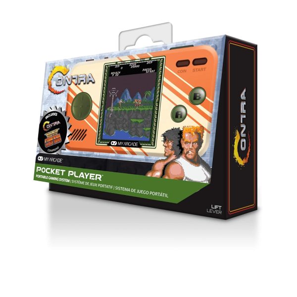 My Arcade Contra Pocket Contra and Super Contra, CO/VS Link for CO-OP Action, Full Color Display, Volume Controls, Headphone Jack, Battery or Micro USB Powered (DGUNL-3281) - Electronic Games - Image 5