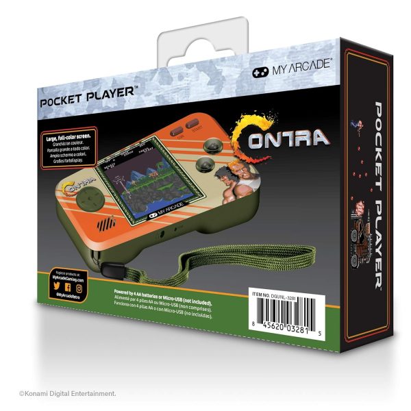 My Arcade Contra Pocket Contra and Super Contra, CO/VS Link for CO-OP Action, Full Color Display, Volume Controls, Headphone Jack, Battery or Micro USB Powered (DGUNL-3281) - Electronic Games - Image 6