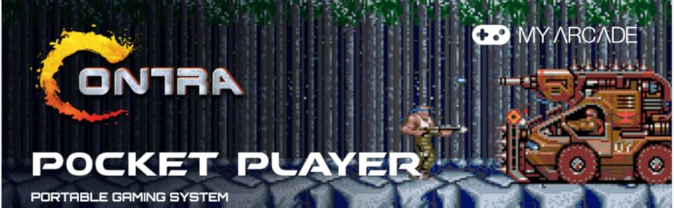 contra game, contra arcade game, my arcade contra, contra micro player, pocket player, arcade game