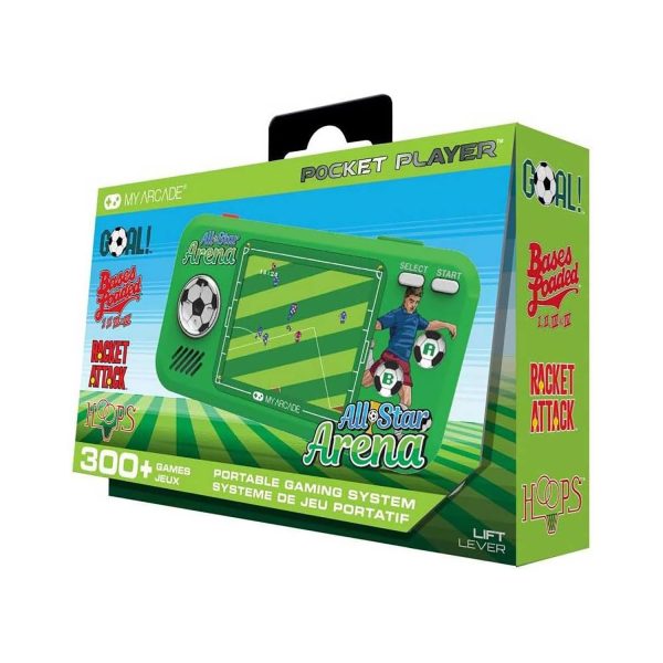 My Arcade All Star Arena Pocket Player- Soccer Portable Sports Game for Kids Adults with 307 Retro Games, 2.75" Screen -DGUNL-4128 - Image 4