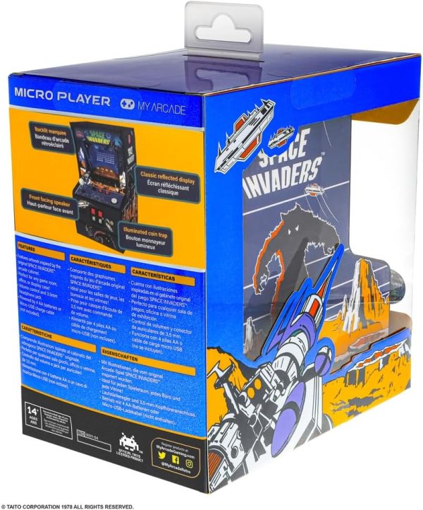 My Arcade Space Invaders Micro Player: Mini Arcade Machine Video Game, Fully Playable, 6.75" Collectible Premium Edition - Image 4