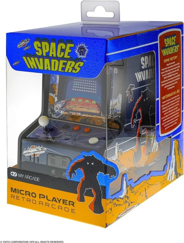 My Arcade Space Invaders Micro Player: Mini Arcade Machine Video Game, Fully Playable, 6.75" Collectible Premium Edition - Image 9