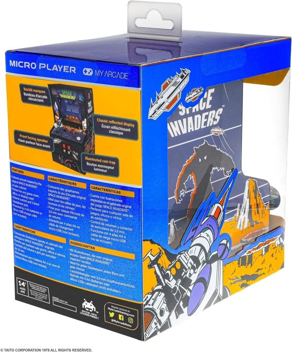 My Arcade Space Invaders Micro Player: Mini Arcade Machine Video Game, Fully Playable, 6.75" Collectible Premium Edition - Image 10
