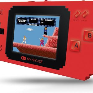 My Arcade Pixel Player Handheld Game Console: 300 Retro Style Games Plus 8 Data East Hits, Battery or Micro USB Powered, Color Display, AV Out Jack for TV, Speaker, Volume Control, Headphone Jack
