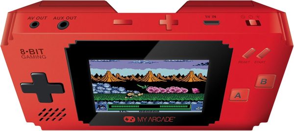 My Arcade Pixel Player Handheld Game Console: 300 Retro Style Games Plus 8 Data East Hits, Battery or Micro USB Powered, Color Display, AV Out Jack for TV, Speaker, Volume Control, Headphone Jack - Image 2