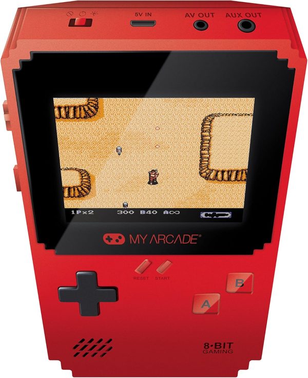 My Arcade Pixel Player Handheld Game Console: 300 Retro Style Games Plus 8 Data East Hits, Battery or Micro USB Powered, Color Display, AV Out Jack for TV, Speaker, Volume Control, Headphone Jack - Image 6