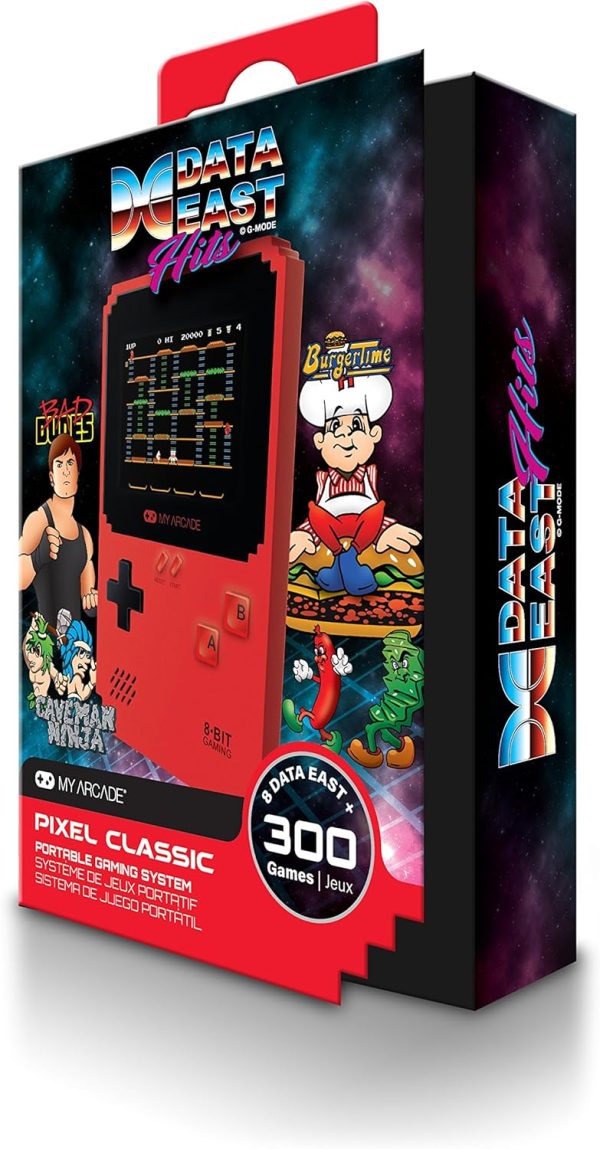 My Arcade Pixel Player Handheld Game Console: 300 Retro Style Games Plus 8 Data East Hits, Battery or Micro USB Powered, Color Display, AV Out Jack for TV, Speaker, Volume Control, Headphone Jack - Image 7