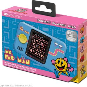 My Arcade Ms. Pac-Man Pocket Player Pro: Officially Licensed, Fun Games for Kids and Adults,Portable Video Game, 2.75" Color Display, Ergonomic Design