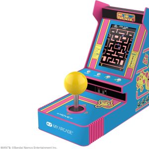 My Arcade Ms. Pac-Man Joystick Player: Arcade Classics, Officially Licensed Mini Video Game Console, 2 Game Modes, Portable Fun Game for Kids and Adults
