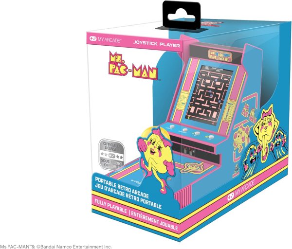My Arcade Ms. Pac-Man Joystick Player: Arcade Classics, Officially Licensed Mini Video Game Console, 2 Game Modes, Portable Fun Game for Kids and Adults - Image 3