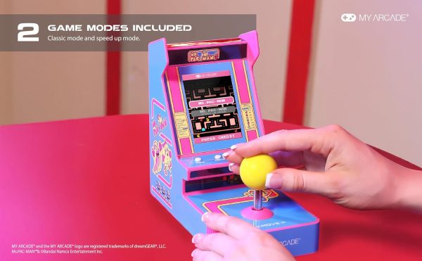 My Arcade Ms. Pac-Man Joystick Player: Arcade Classics, Officially Licensed Mini Video Game Console, 2 Game Modes, Portable Fun Game for Kids and Adults - Image 4